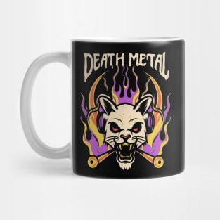 Death Metal Satanic Baphomet Cat Mug